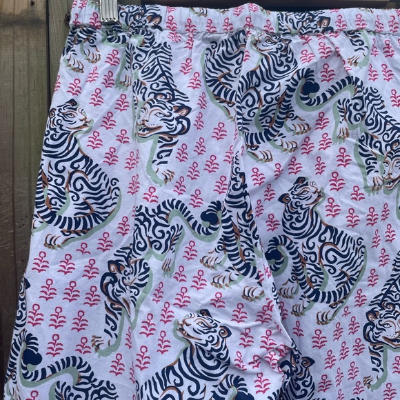 Anthropologie Tiger queen print fresh pajama pants loungewear L & XL - Picture 3 of 7